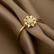 opal pearl lotus flower ring, view 7 - MRSLM