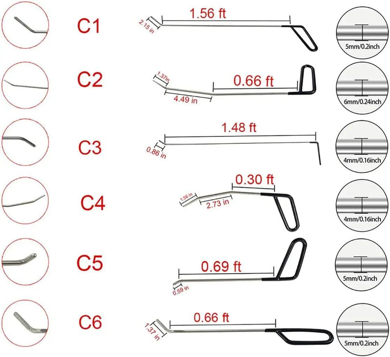 paintless dent repair toolkit, view 6 - MRSLM