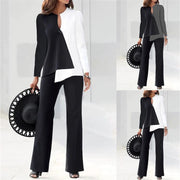 women's chiffon loose top and trousers suit - MRSLM
