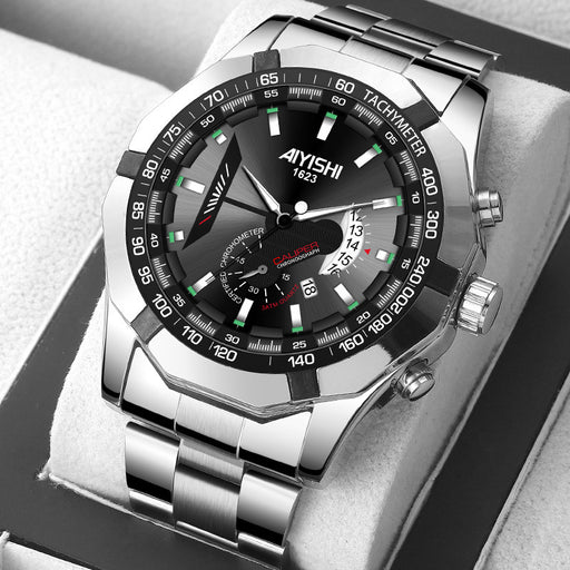 luminous calendar skeleton watch - MRSLM