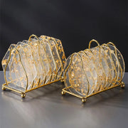 Acrylic gold foil coaster set, view 6 - MRSLM