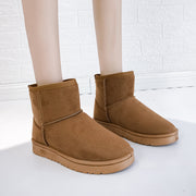 Women's faux fur lined suede snow boots, view 3 - MRSLM