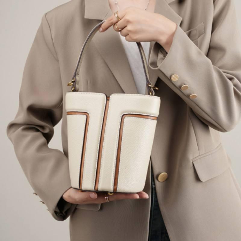 leather bucket shoulder bag - MRSLM