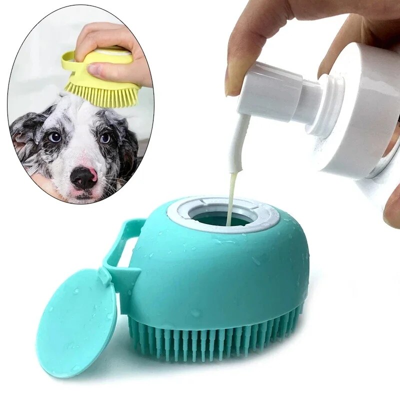 silicone pet bath brush, view 9 - MRSLM