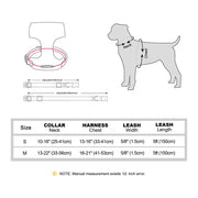 Adjustable mesh dog harness and leash set with bowknot, view 11 - MRSLM