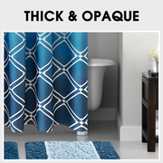 Geometric gradient waterproof shower curtain, view 9 - MRSLM