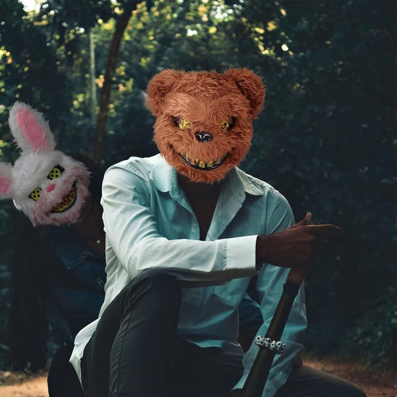 Halloween scary bear rabbit mask, view 8 - MRSLM