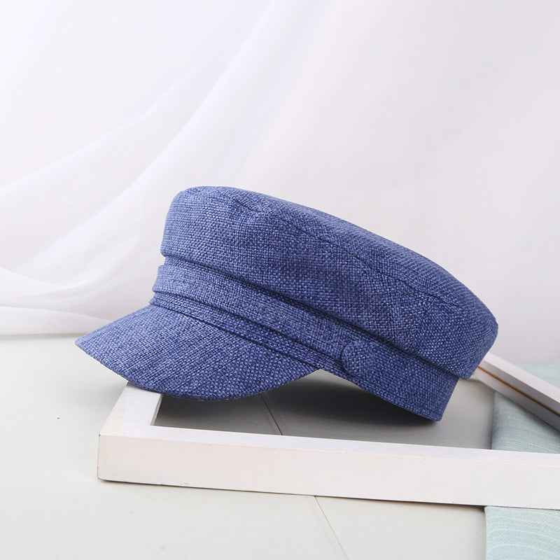 linen blend military hat, view 5 - MRSLM