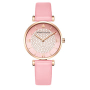 ladies sparkling dial belt strap watch - MRSLM