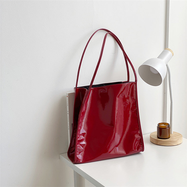 PU leather bucket shoulder bag, view 3 - MRSLM