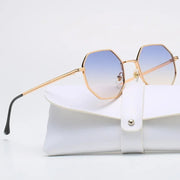 polygonal metal sunglasses for women, view 8 - MRSLM