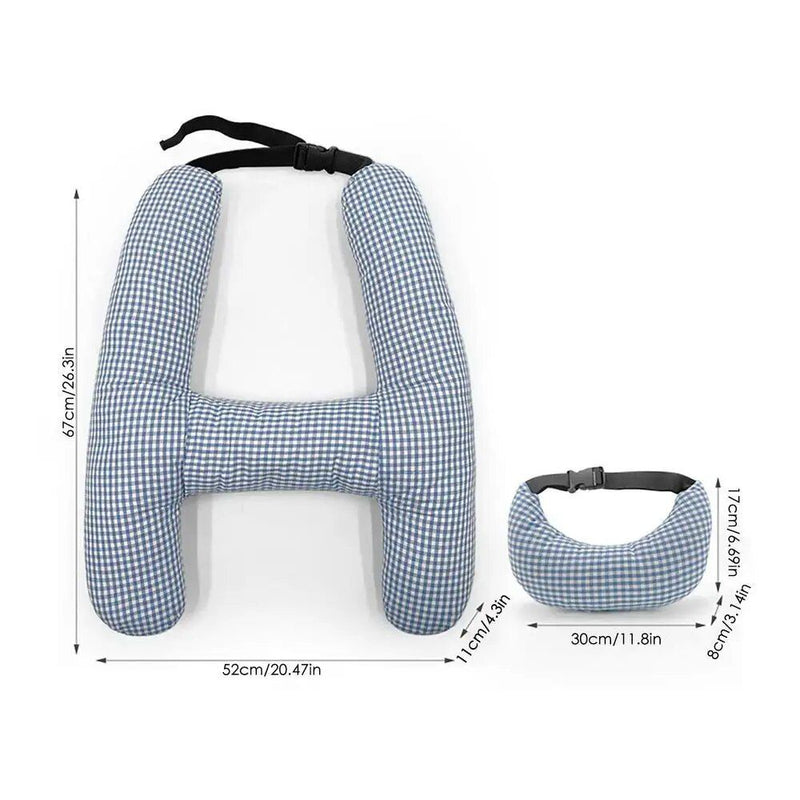 h-shape car seat neck support pillow, view 3 - MRSLM