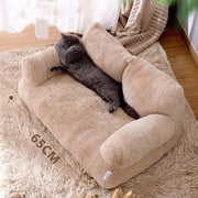 cozy plush cat bed sofa, view 6 - MRSLM