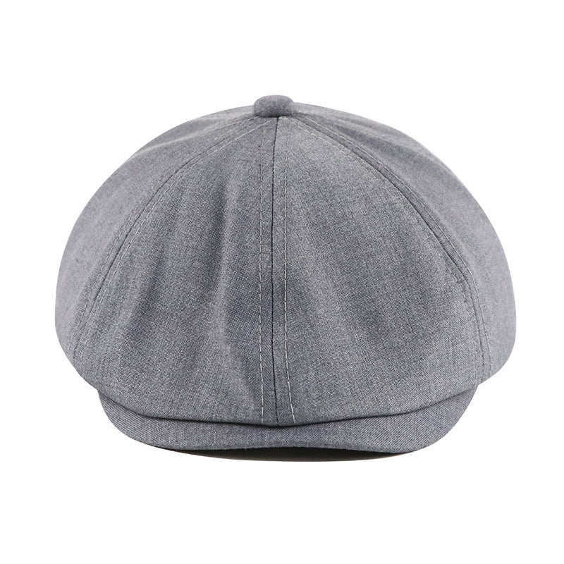 solid color retro beret, view 3 - MRSLM