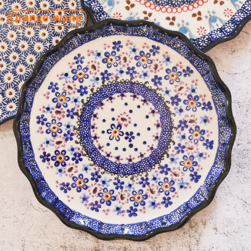 underglaze floral porcelain plate - MRSLM