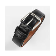 men's leather belt with swivel pin buckle, view 8 - MRSLM