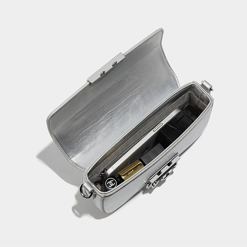 silver shoulder and crossbody bag, view 5 - MRSLM