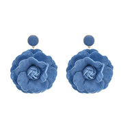 denim drop earrings, view 2 - MRSLM