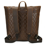 Retro cowhide leather backpack, view 6 - MRSLM