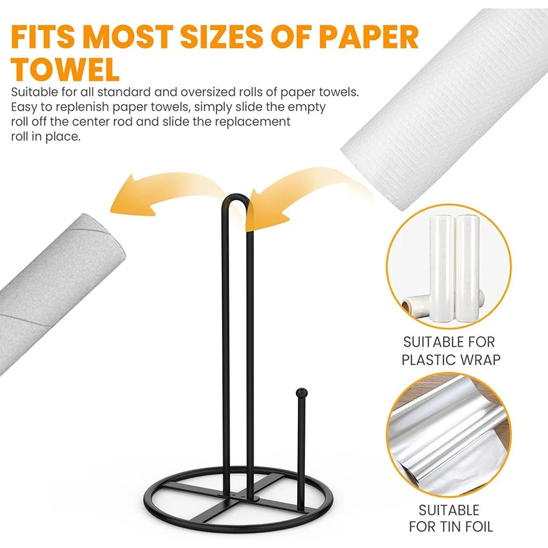 black stainless steel paper towel holder, view 5 - MRSLM