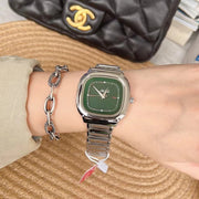 Women's retro square steel belt watch, view 4 - MRSLM
