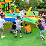 Rainbow umbrella parachute game, view 8 - MRSLM