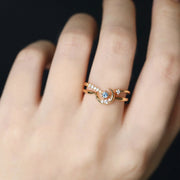 s925 silver star and moon ring - MRSLM