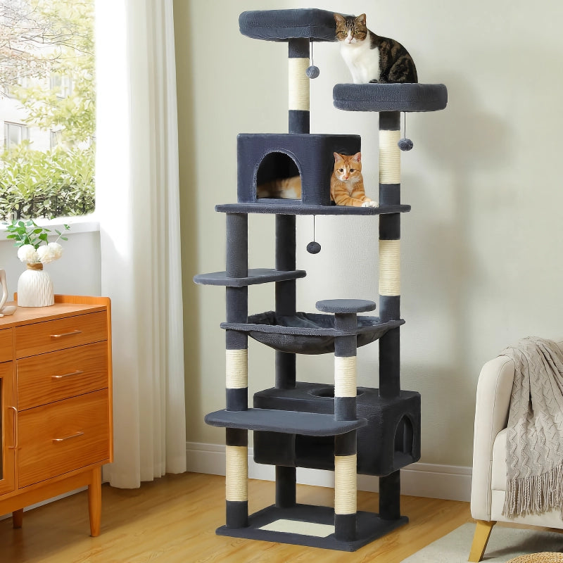 Large cat tree tower for indoor cats, view 3 - MRSLM