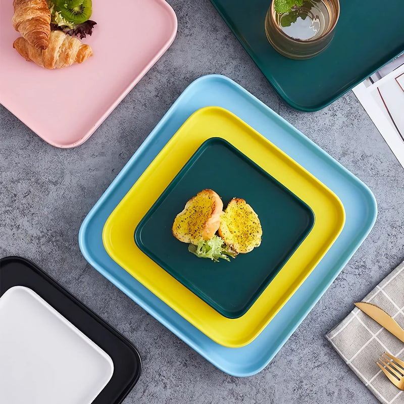 6-piece square ceramic dinnerware set - MRSLM