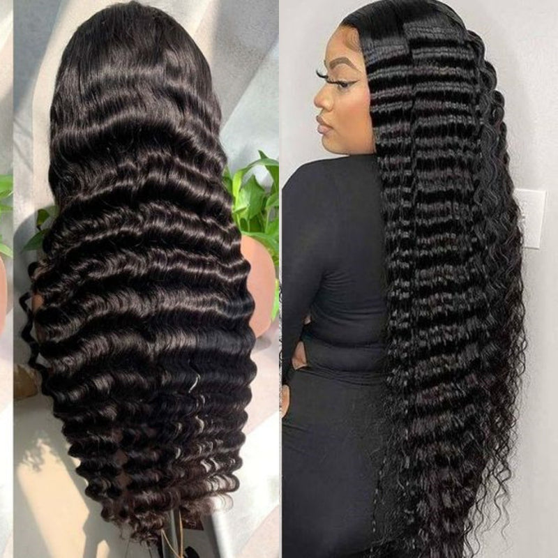 13x4 lace wavy human hair wig - MRSLM