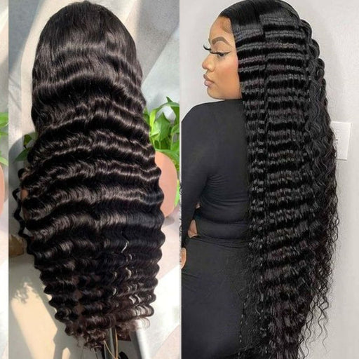 13x4 lace wavy human hair wig - MRSLM