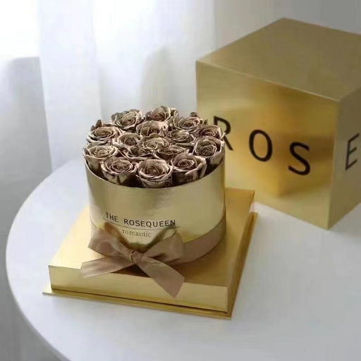 Mirror round flower pot preserved flowers - MRSLM