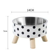 raised cat feeder bowl, view 2 - MRSLM