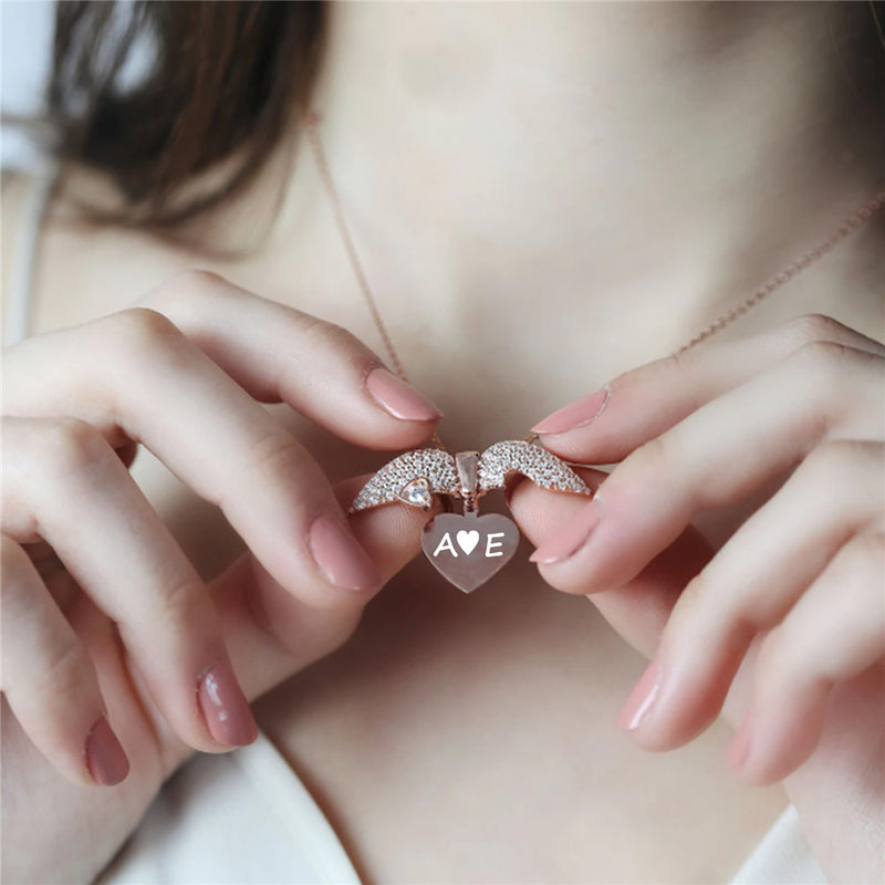 personalized engraved heart name necklace - MRSLM