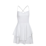 wrinkle sling backless dress women, view 5 - MRSLM