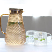 amber glass water pitcher, view 9 - MRSLM