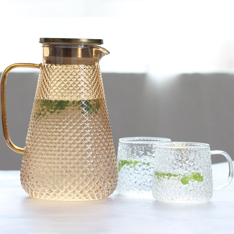 amber glass water pitcher, view 9 - MRSLM