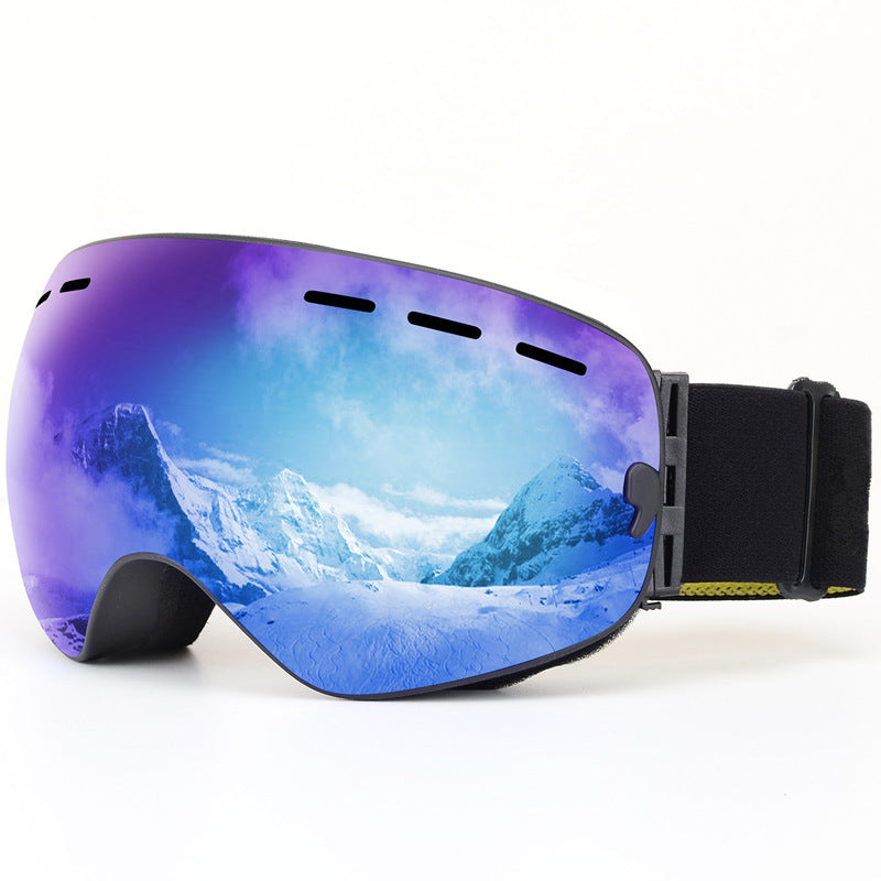 large spherical mirrored ski goggles, view 6 - MRSLM