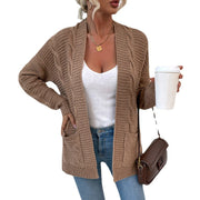 mid-length twist cardigan sweater for women, view 6 - MRSLM