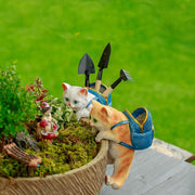 cat backpack garden statue - MRSLM