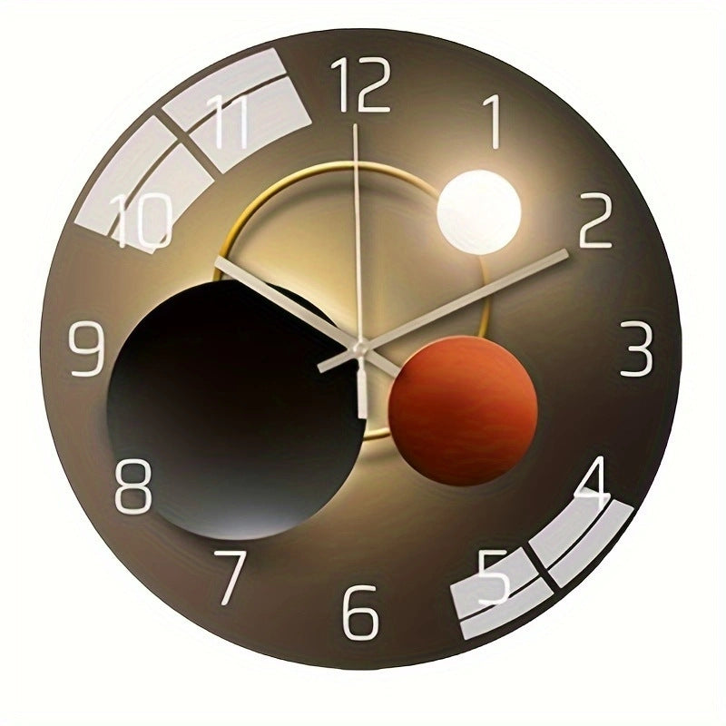 Tempered glass silent wall clock, view 8 - MRSLM