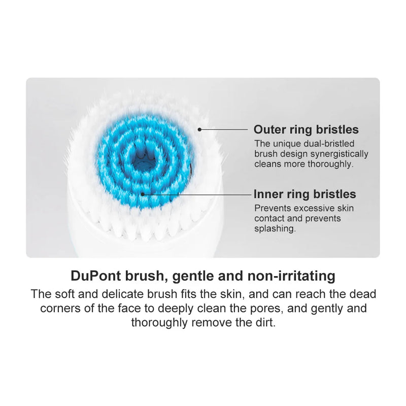 3-in-1 ultrasonic facial cleansing brush, view 6 - MRSLM