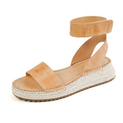 yellow leather platform sandals, view 2 - MRSLM