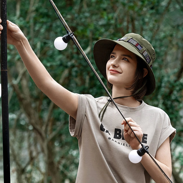 Vibrant Bucket Hat with Ethnic Belt