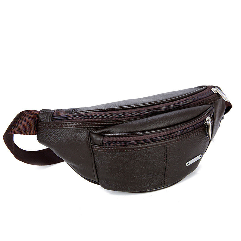 men's cowhide chest bag, view 5 - MRSLM