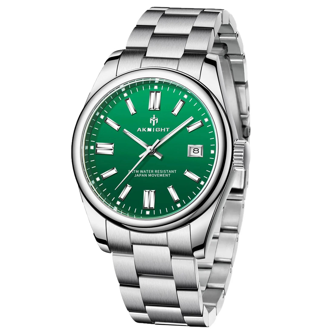 Men's Luxury Analog Quartz Chronograph Watch, Water-Resistant Stainless Steel Wristwatch