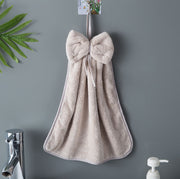 bowknot coral velvet hand towel, view 5 - MRSLM