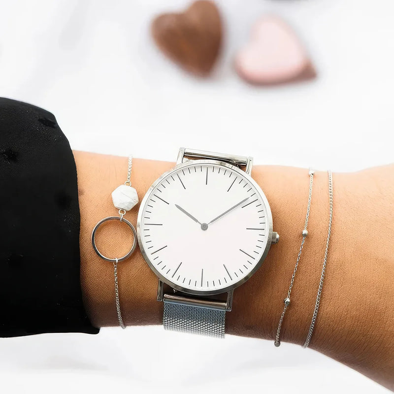 Rose gold women's bracelet watch, view 15 - MRSLM