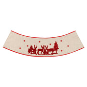 Christmas elk tree skirt, view 3 - MRSLM