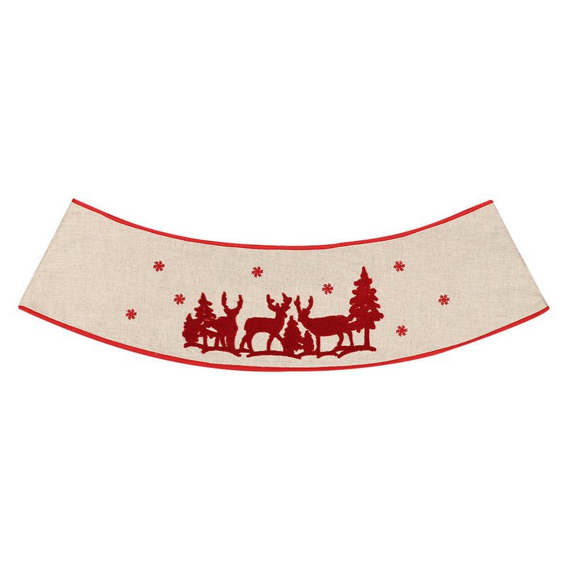 Christmas elk tree skirt, view 3 - MRSLM